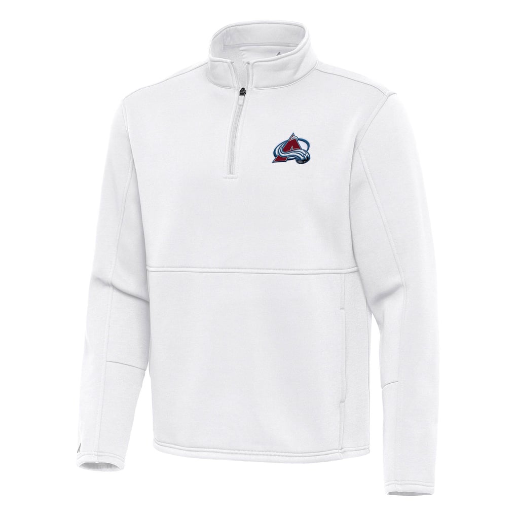 Colorado Avalanche Antigua Twist Quarter-Zip Pullover Jacket - White