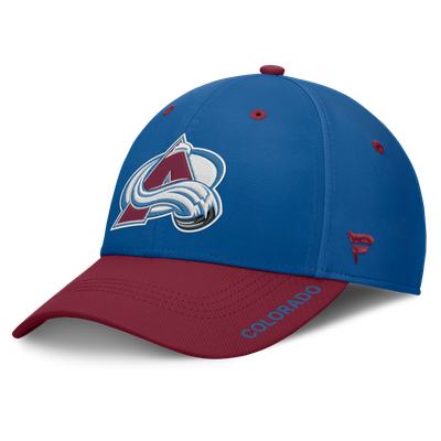 Colorado Avalanche Fanatics Authentic Pro Rink Stretch Hat - Blue/Burgundy