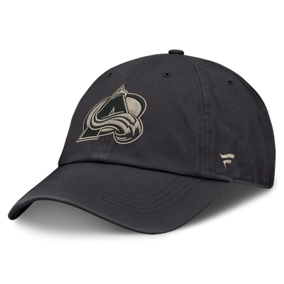 Colorado Avalanche Fanatics Road Phantom Washed Adjustable Hat - Charcoal