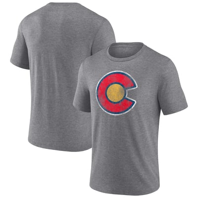  Colorado Avalanche Wraparound Tri-Blend T-Shirt - Heather Gray