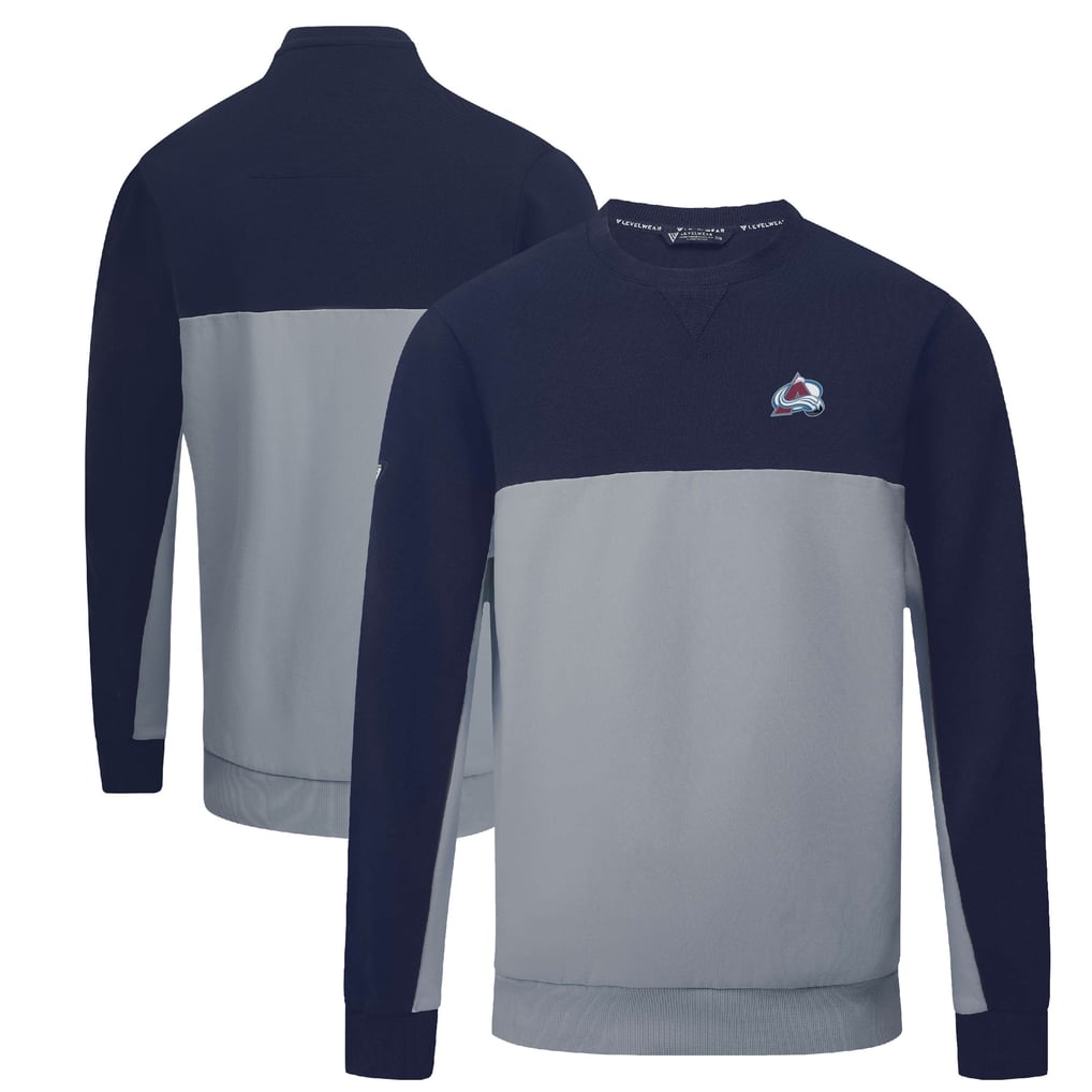 Colorado Avalanche Levelwear Legacy Pullover Sweatshirt - Navy/Gray