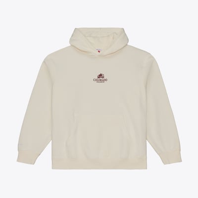 Colorado Avalanche Mitchell & Ness Core Essentials Hoodie - Cream
