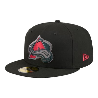 Colorado Avalanche New Era Color Pop 59FIFTY Fitted Hat - Black