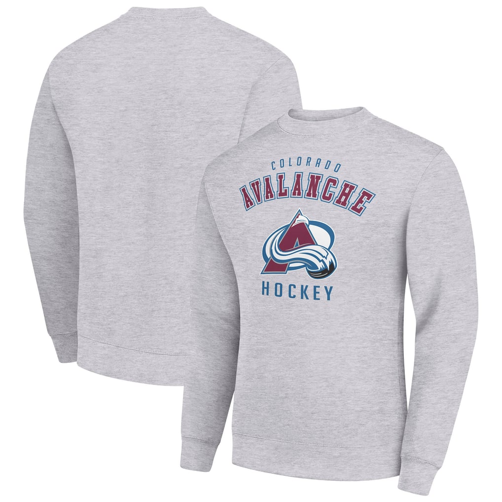  Colorado Avalanche Men's Starter Team Logo Fleece Pullover Sweatshirt - Heather Gray