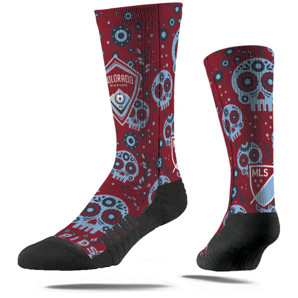 Colorado Rapids Strideline Sugar Skulls Crew Socks