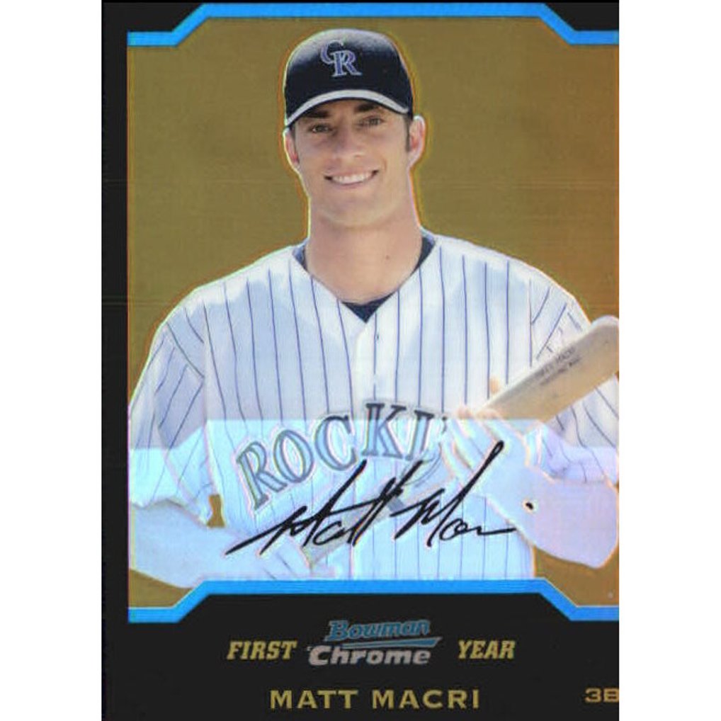 2004 Bowman Chrome Draft Gold Refractors #BDP58 Matt Macri