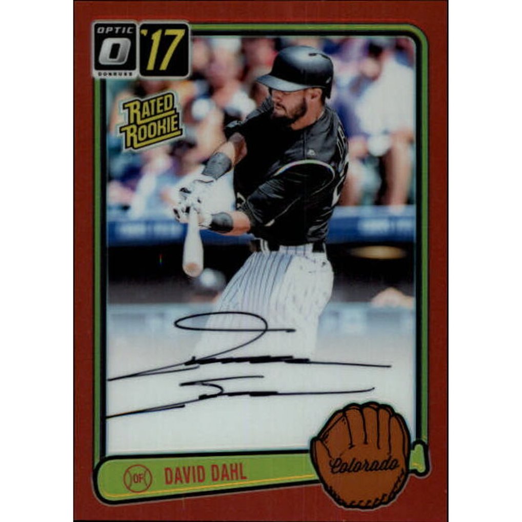 2017 Donruss Optic '83 Retro Signatures Red #10 David Dahl