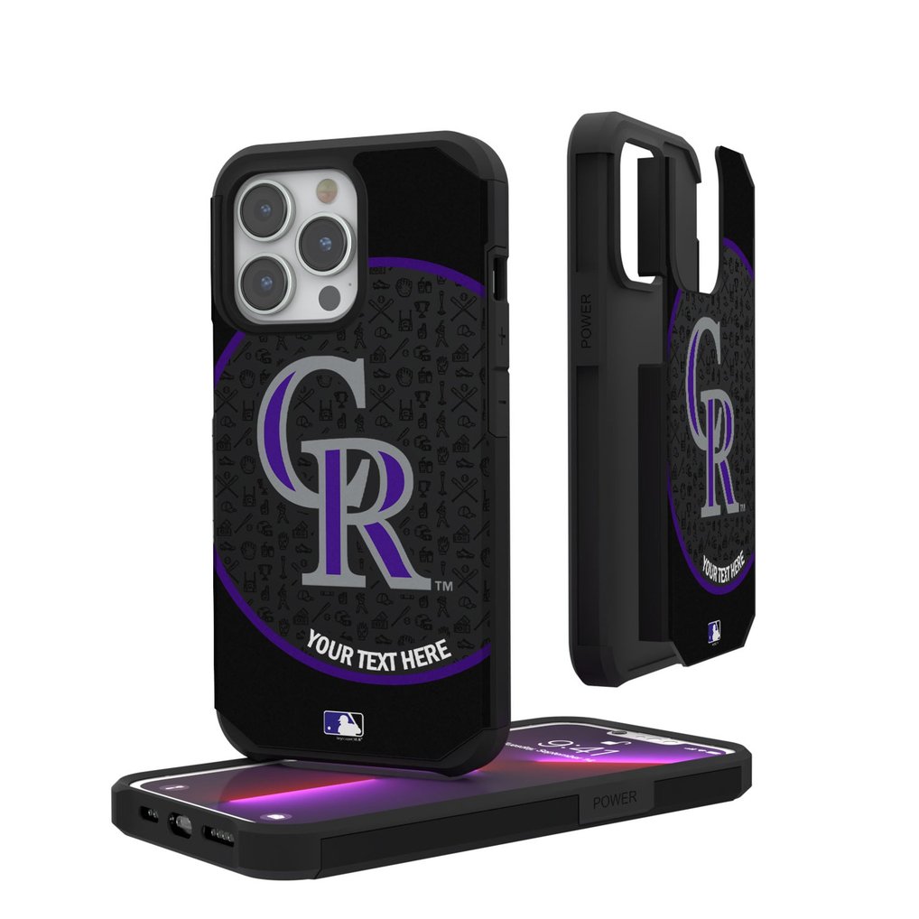 Colorado Rockies iPhone Circle Design Personalized Rugged Case