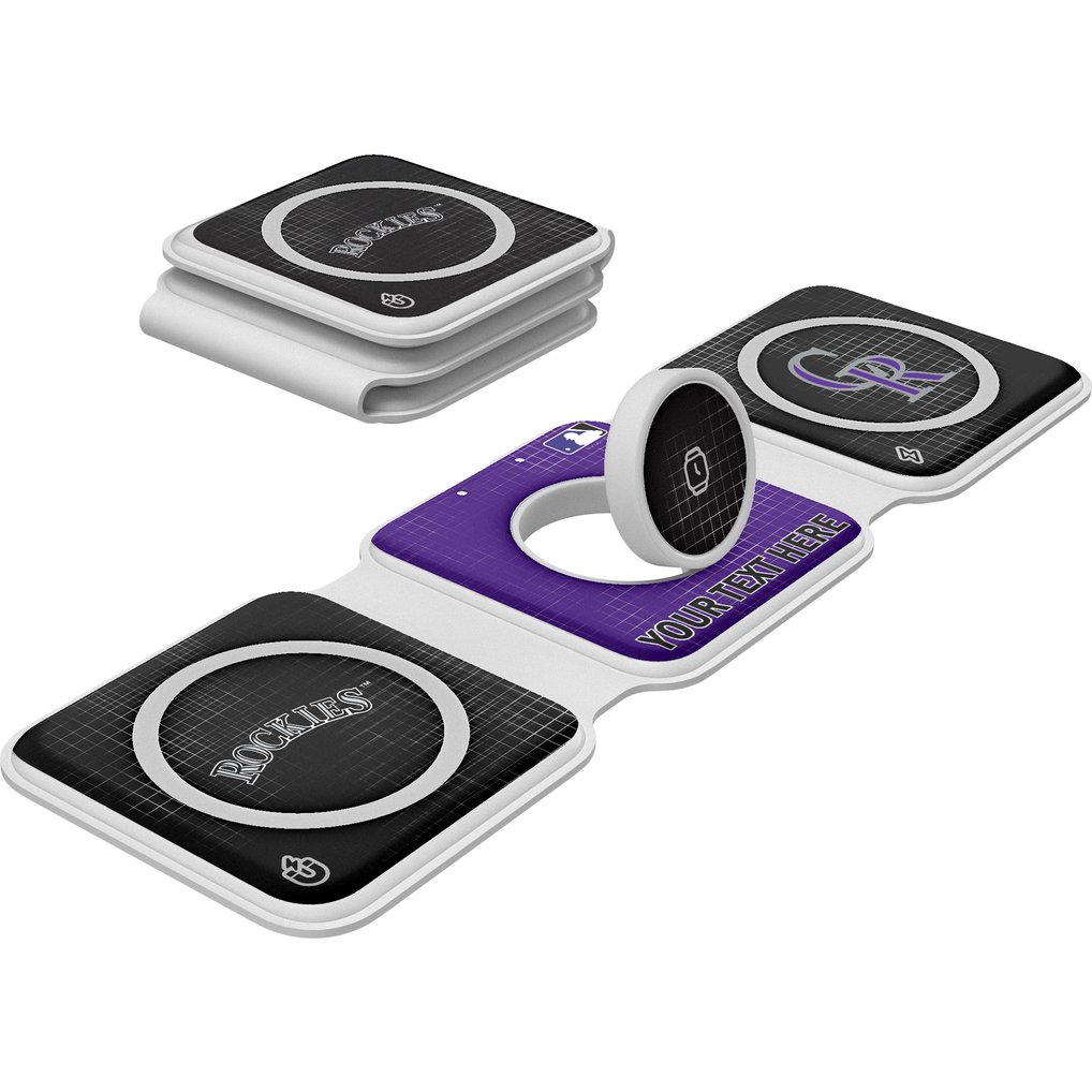 Colorado Rockies Keyscaper Personalized 3-in-1 Foldable Charger