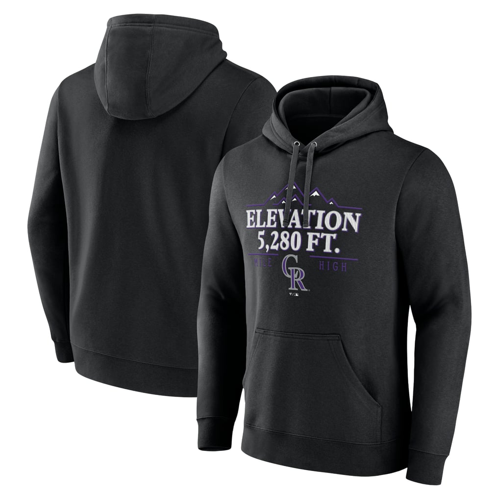  Colorado Rockies Elevation Pullover Hoodie - Black