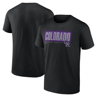 Colorado Rockies Fanatics Blocked Out T-Shirt - Black