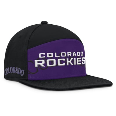 Colorado Rockies Fanatics Clubhouse Splitter Snapback Hat - Black/Purple