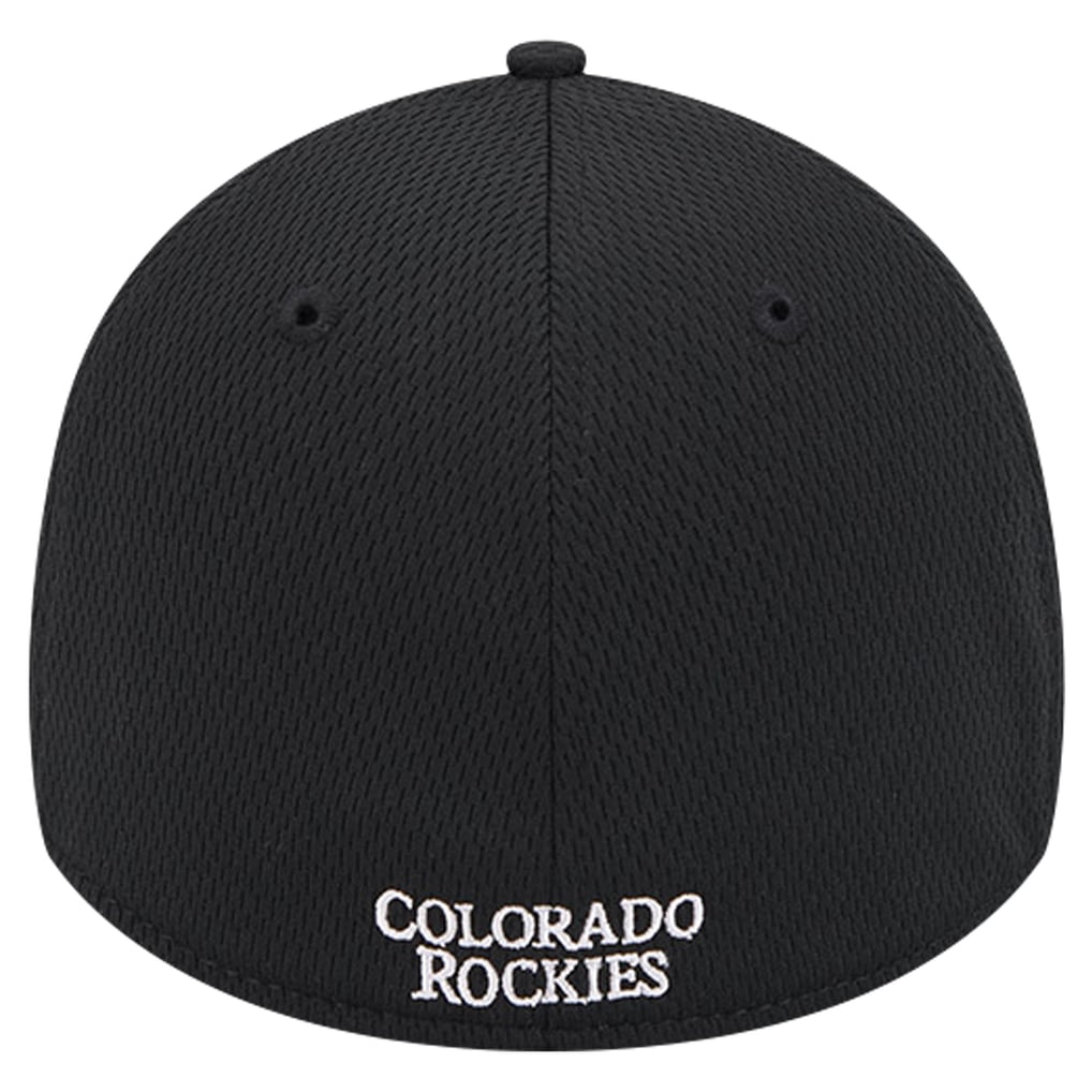 Colorado Rockies New Era Active Dash Mark 39THIRTY Flex Hat - Black