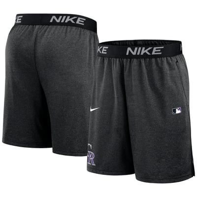 Colorado Rockies Nike Authentic Collection Performance Knit Shorts - Black