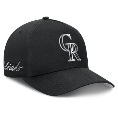 Colorado Rockies Nike Rise Dri-FIT A-Frame Adjustable Hat - Black