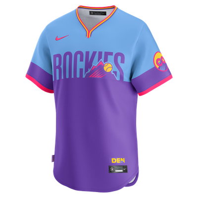  Colorado Rockies Nike 2025 City Connect Limited Jersey - Purple/Light Blue