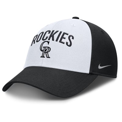 Colorado Rockies Nike Club Performance Adjustable Hat - White/Black