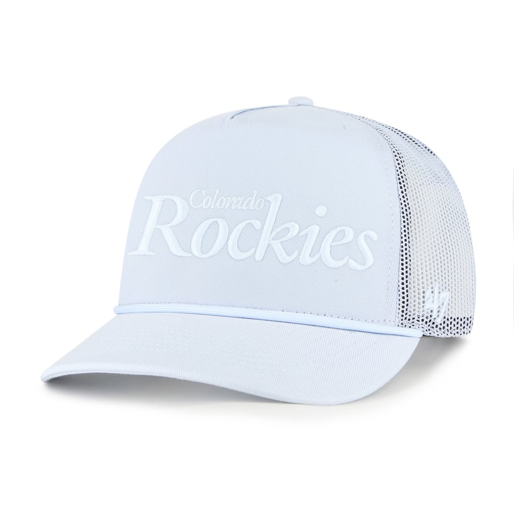 Colorado Rockies '47 Unisex Foundation Script Hitch Adjustable Trucker Hat - Light Blue