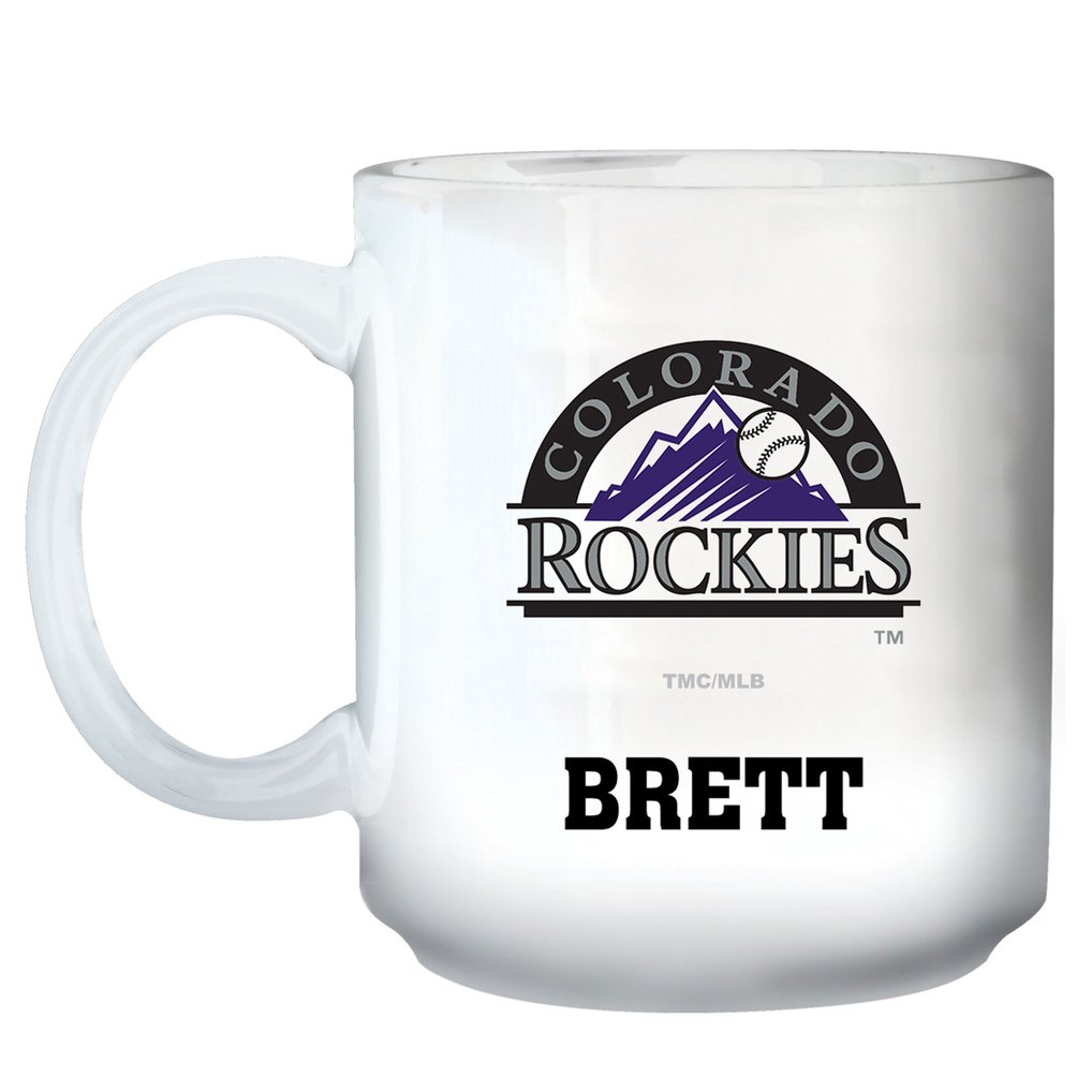 Colorado Rockies 11oz. Personalized Mug - White