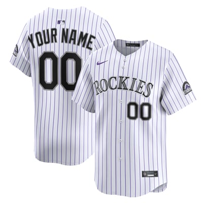  Colorado Rockies Nike Youth Home Custom Limited Jersey - White