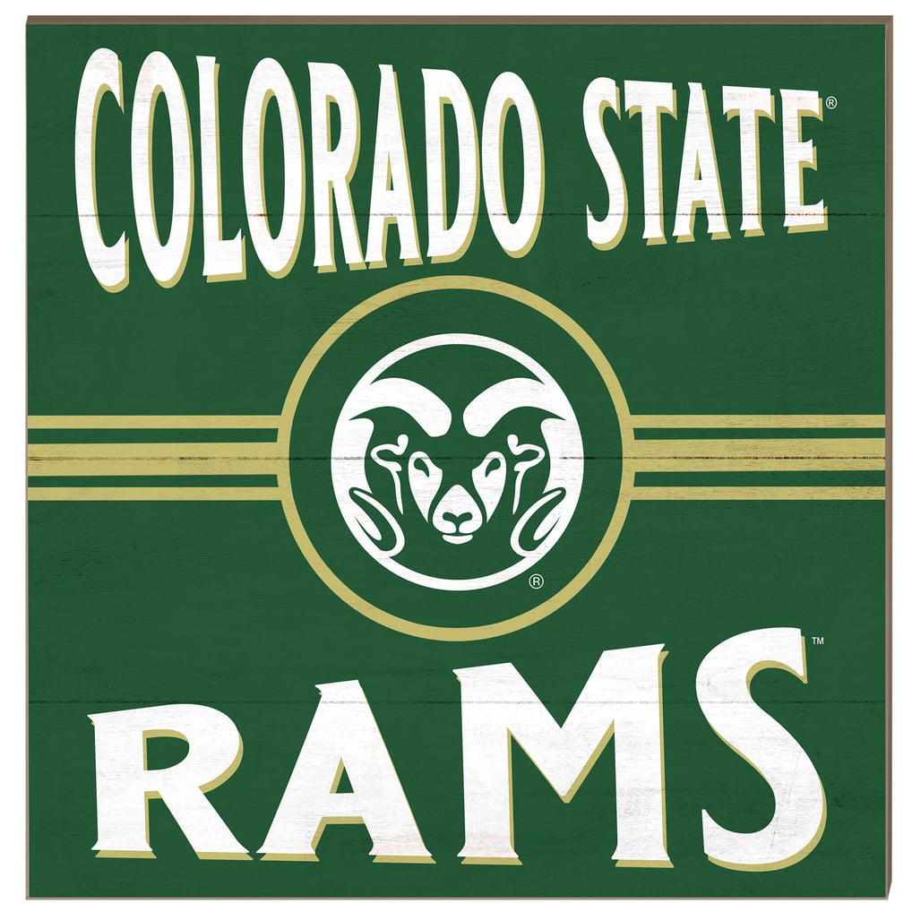 Colorado State Rams 10'' x 10'' Retro Team Sign