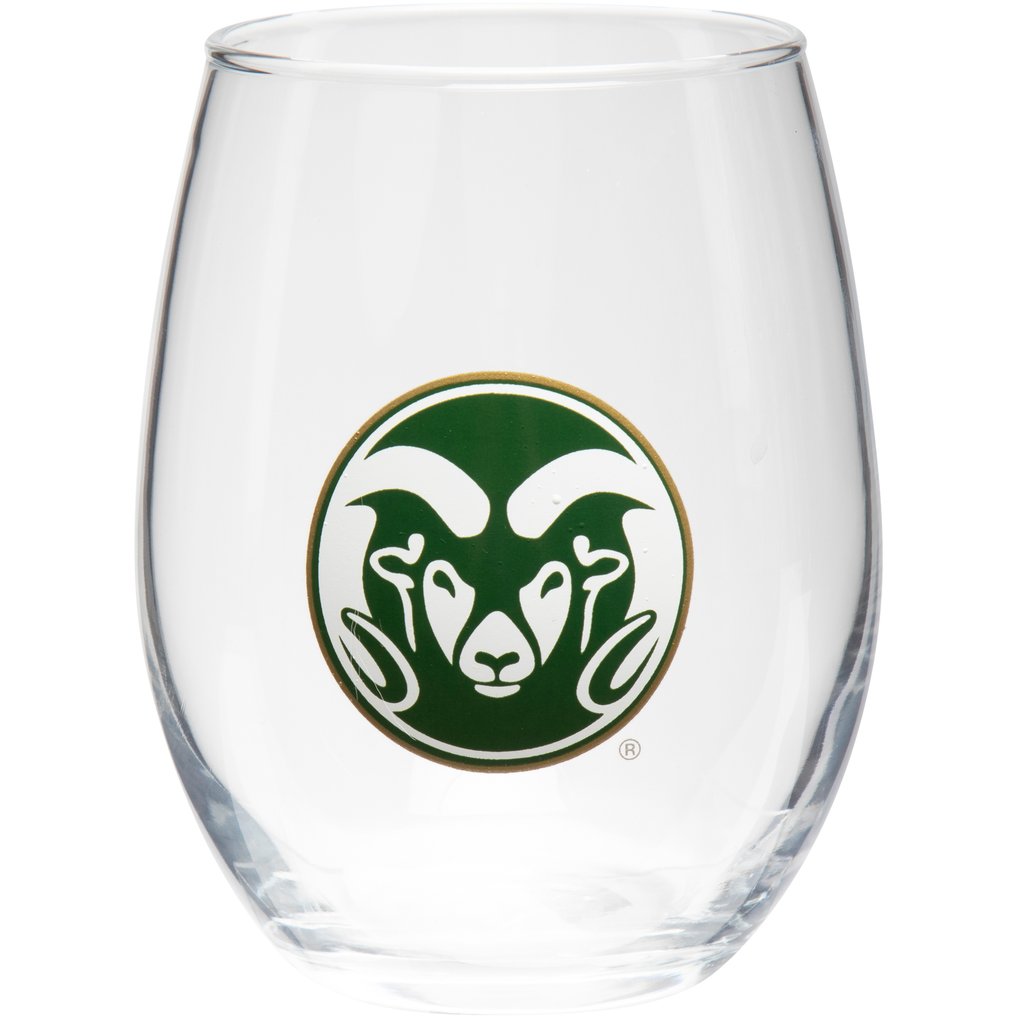 Colorado State Rams 15oz. Stemless Wine Glass