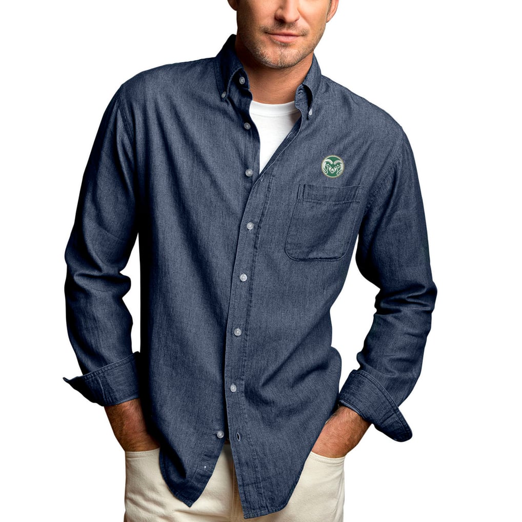 Colorado State Rams Hudson Denim Long Sleeve Button-Down Shirt - Blue