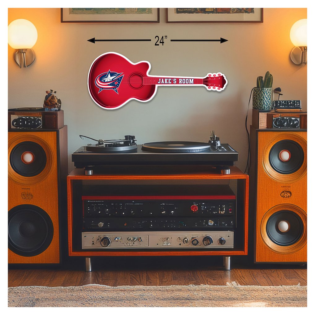 Columbus Blue Jackets 24" Customizable Guitar Sign
