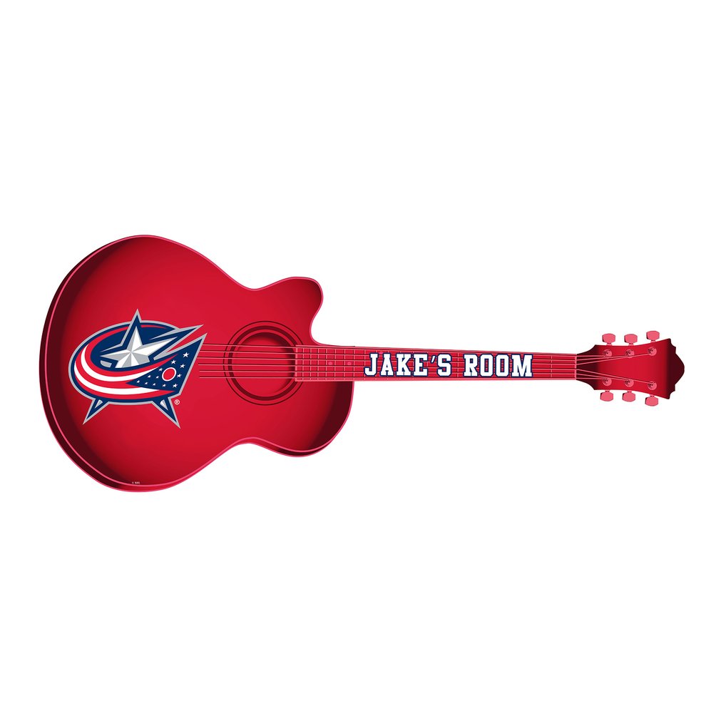 Columbus Blue Jackets 24" Customizable Guitar Sign