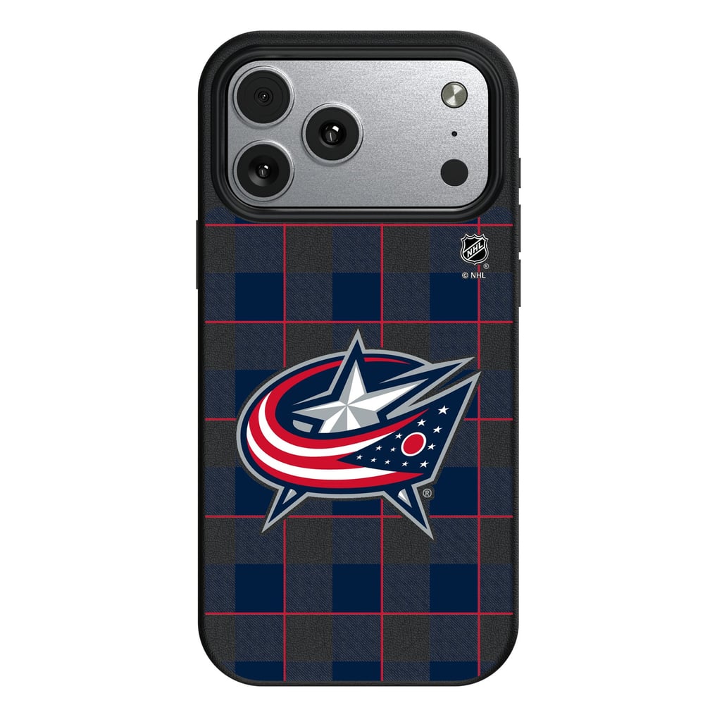 Columbus Blue Jackets Keyscaper Plaid iPhone Magnetic Bump Case
