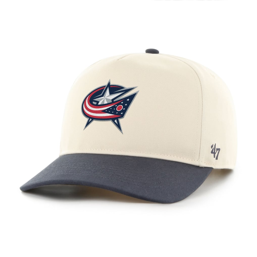 Columbus Blue Jackets '47 Logo Hitch Adjustable Hat - Cream/Navy