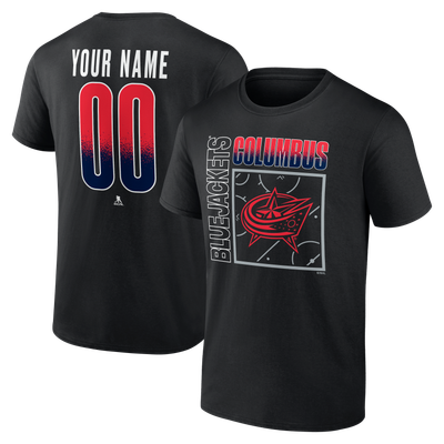 Columbus Blue Jackets  Home Ice Pop Personalized Name & Number T-Shirt - Black