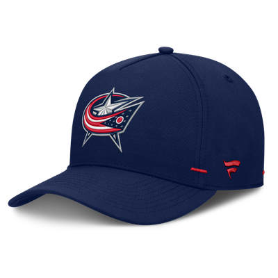 Columbus Blue Jackets Fanatics Authentic Pro Rink Bar Tacks A-Frame Adjustable Hat - Navy