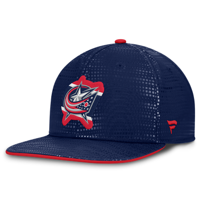 Columbus Blue Jackets Fanatics Authentic Pro Rink Square Visor Snapback Hat - Navy