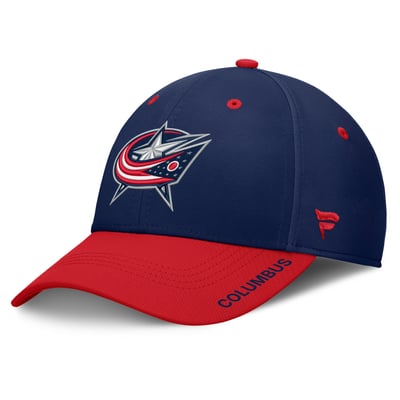 Columbus Blue Jackets Fanatics Authentic Pro Rink Stretch Hat - Navy/Red