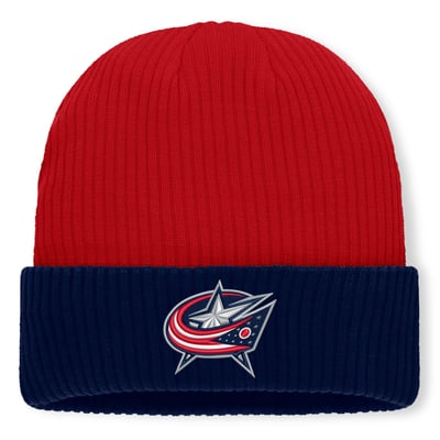 Columbus Blue Jackets Fanatics Authentic Pro Rink Cuffed Knit Hat - Red