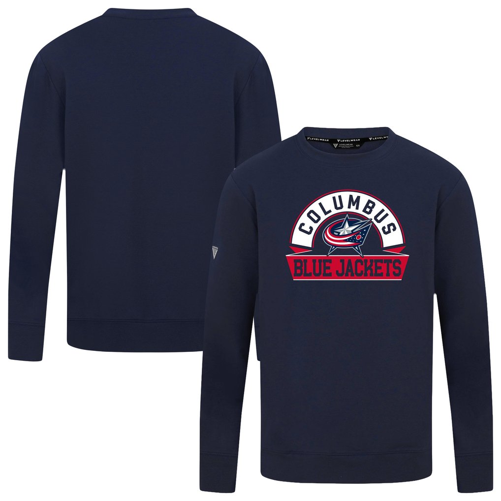 Columbus Blue Jackets Levelwear Mandate Banner Arch Pullover - Navy