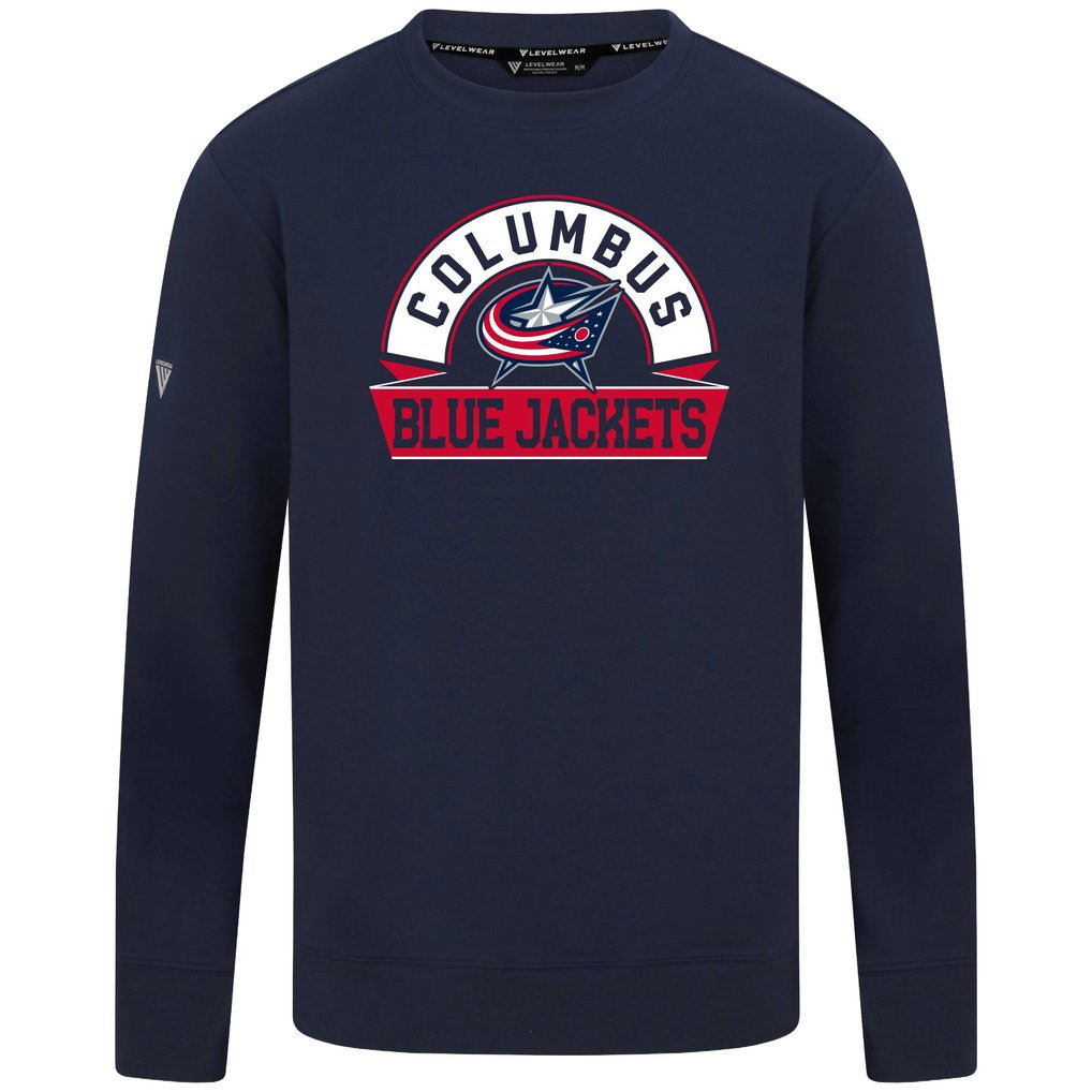 Columbus Blue Jackets Levelwear Mandate Banner Arch Pullover - Navy
