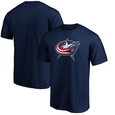  Columbus Blue Jackets Primary Logo T-Shirt - Navy