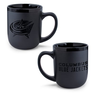 Columbus Blue Jackets WinCraft 17oz. Black Tonal Ceramic Mug