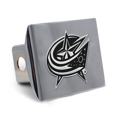 Columbus Blue Jackets WinCraft Premium Metal Chrome Universal Hitch Cover