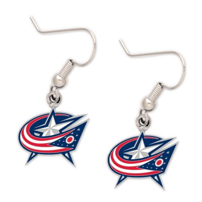 Columbus Blue Jackets WinCraft Team Logo Dangle Earrings