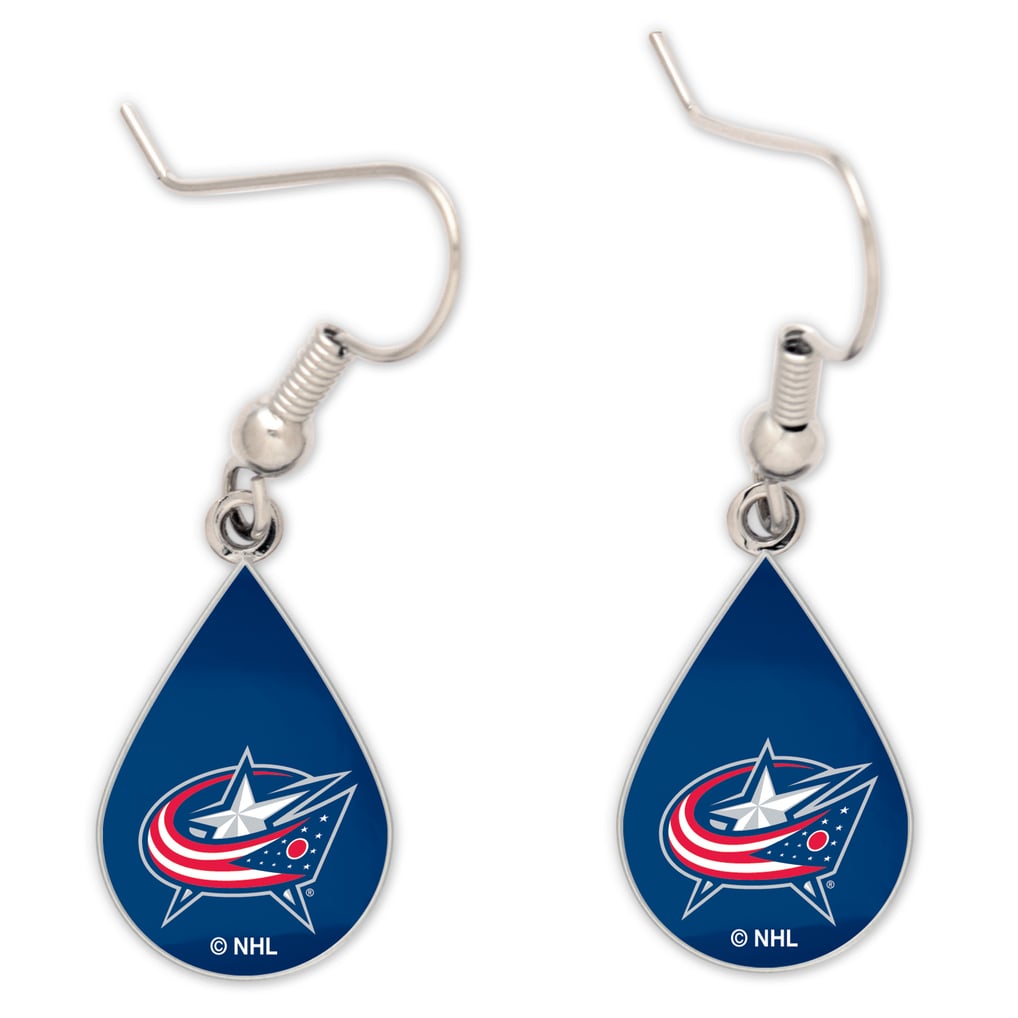 Columbus Blue Jackets WinCraft Tear Drop Dangle Earrings