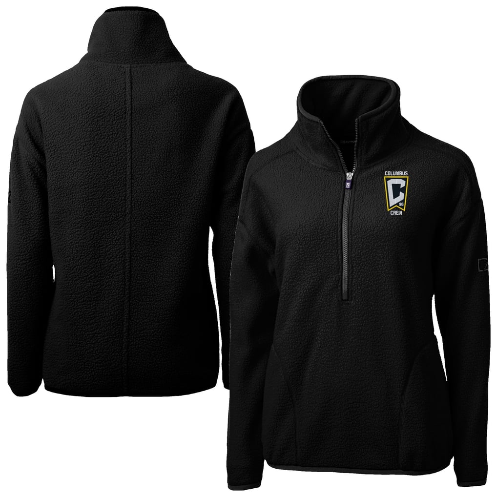 Columbus Crew Cutter & Buck Women's Cascade Eco Fleece Pullover Jacket - Black