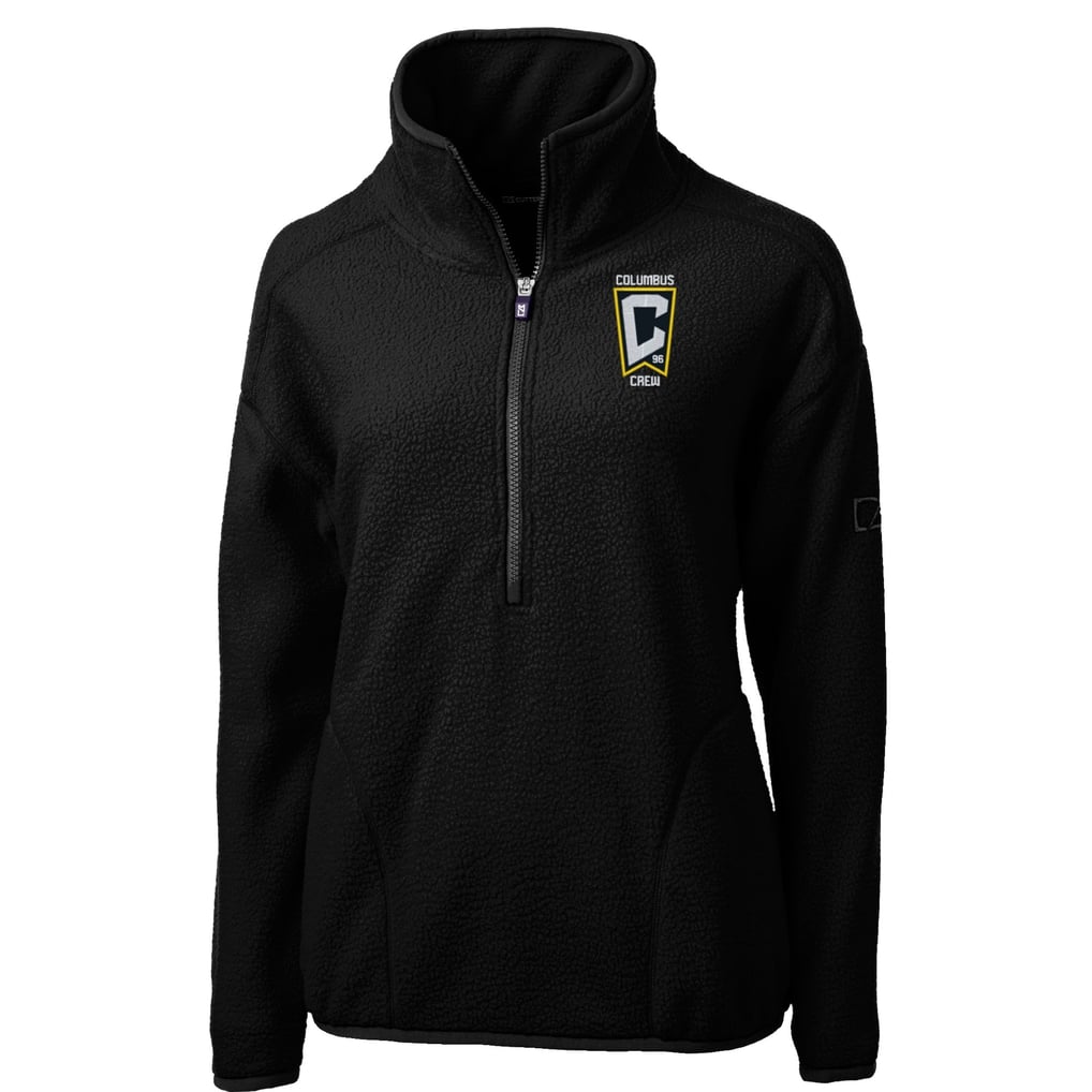 Columbus Crew Cutter & Buck Women's Cascade Eco Fleece Pullover Jacket - Black