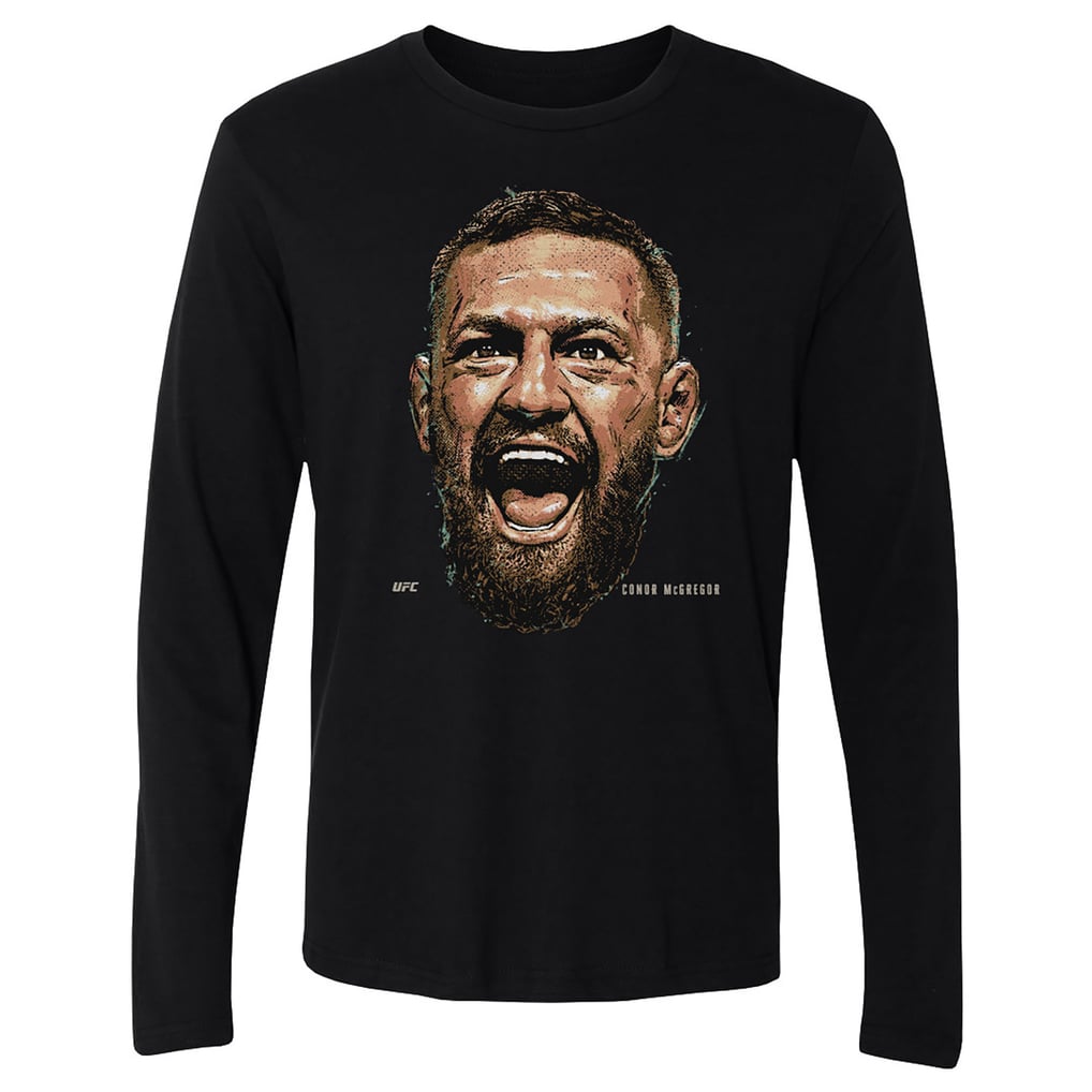 Conor McGregor 500 Level Portrait Long Sleeve T-Shirt - Black