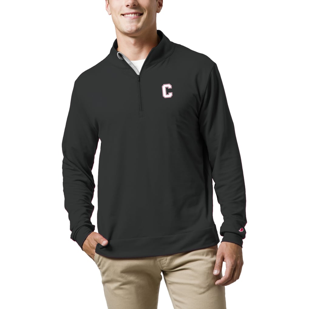  Cornell Big Red League Collegiate Wear  All Day Quarter-Zip Pullover Top - Black