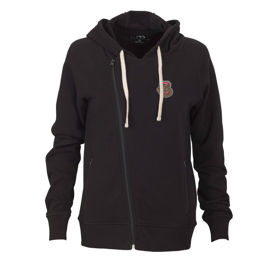 Cornell Big Red Women's Fleece Moto Jacket - Black