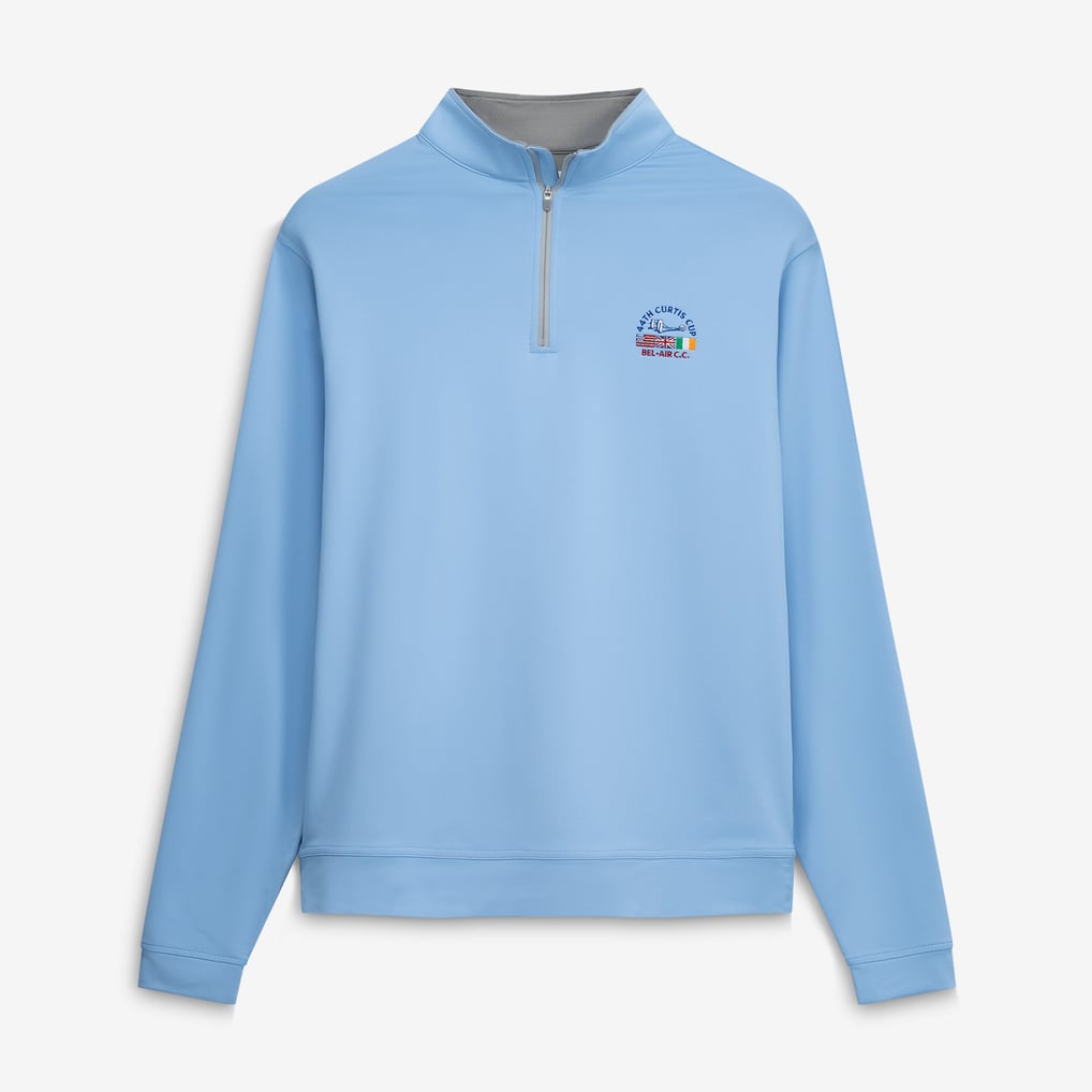 Men's 2026 Curtis Cup Peter Millar Blue Perth Performance Quarter-Zip Pullover