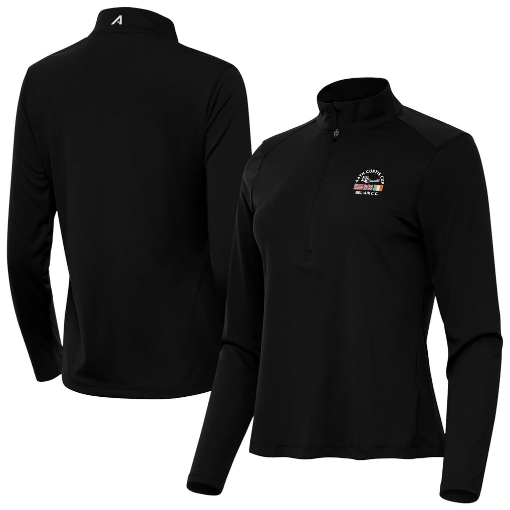 Women's 2026 Curtis Cup Antigua Black Tribute Half-Zip Pullover Top